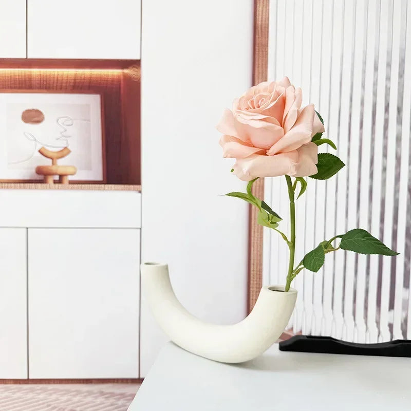 fleurs artificielles roses pour décoration intérieure élégante et moderne - vue 5 sur 16