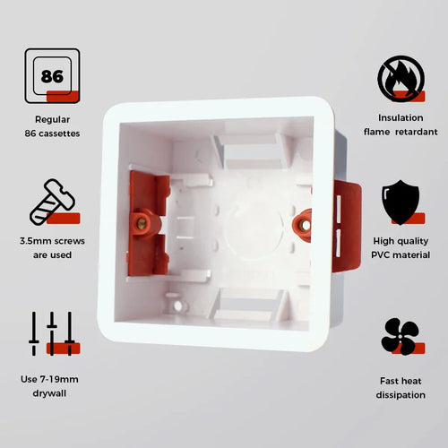 Boîte d'encastrement pour prises et interrupteurs