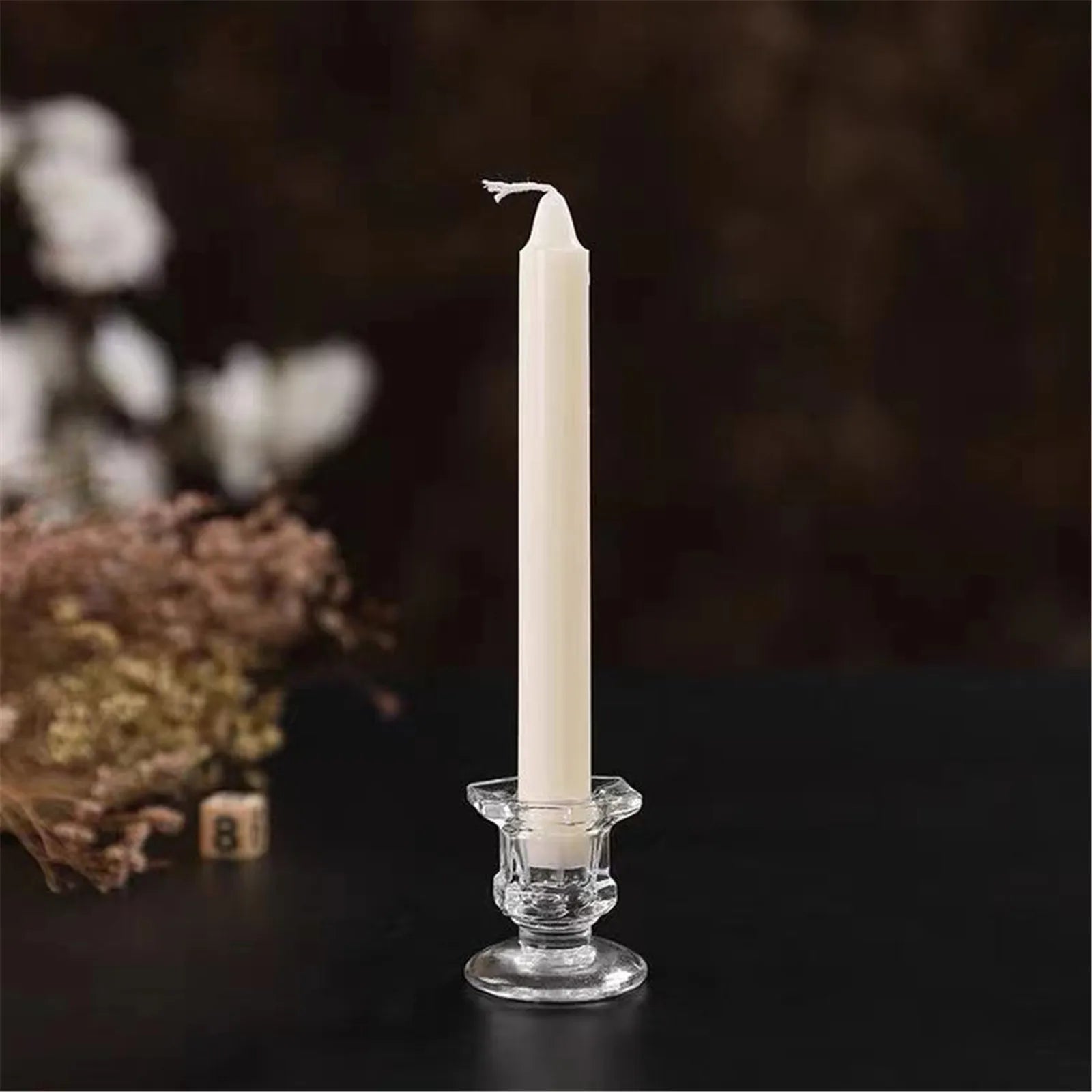 bougeoir en verre décoration nordique pour moments romantiques - vue 6 sur 6