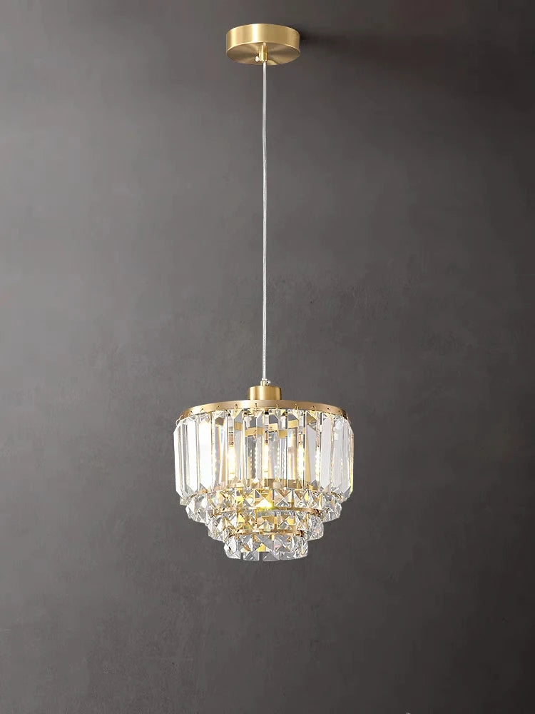 lustre en cristal de cuivre design pour décoration moderne - vue 6 sur 7