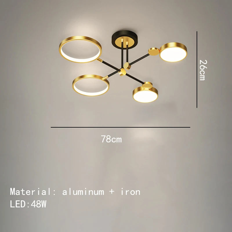 Minimalist LED ceiling light with 3 colour temperatures decorative indoor fixture - vue 11 sur 30