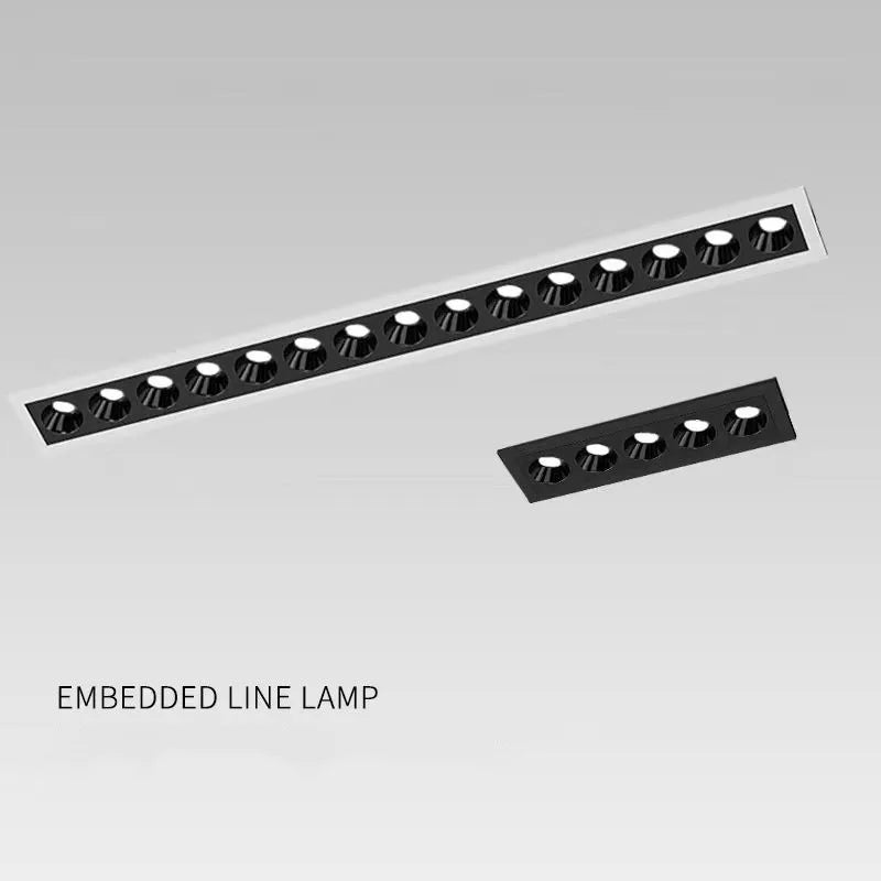 plafonnier led à intensité variable éclairage linéaire intégré intérieur - vue 6 sur 7