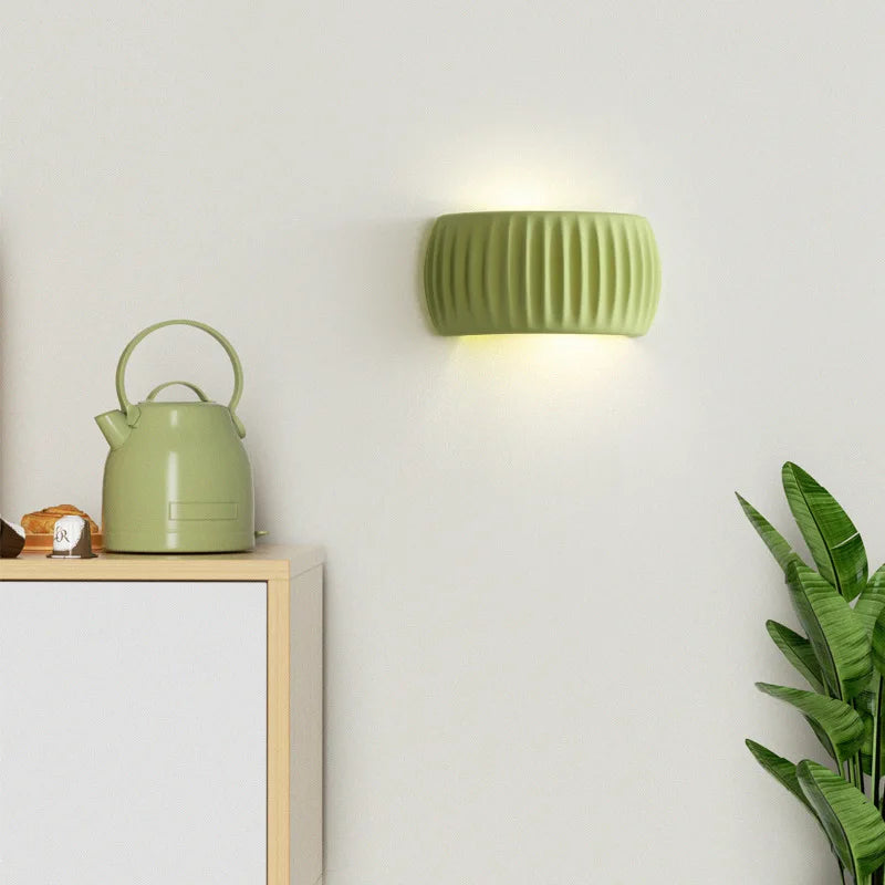 Nordique crème mur Led lumière chambre de fille salon chambre décoration applique applique escalier couloir couloir citrouille forme lampe - vue 5 sur 9