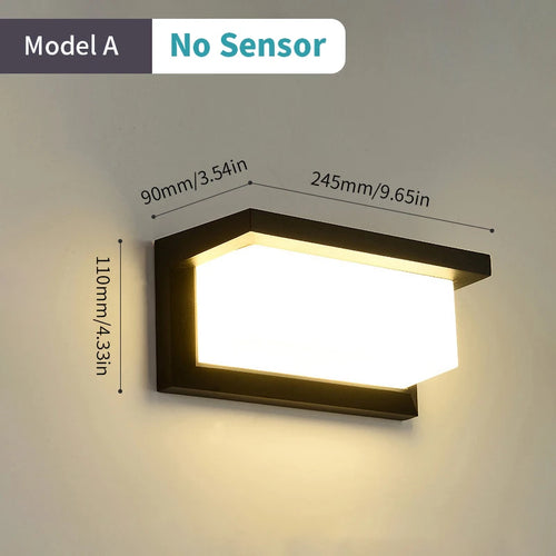 applique murale led extérieure avec détecteur de mouvement automatique - vue 19 sur 20
