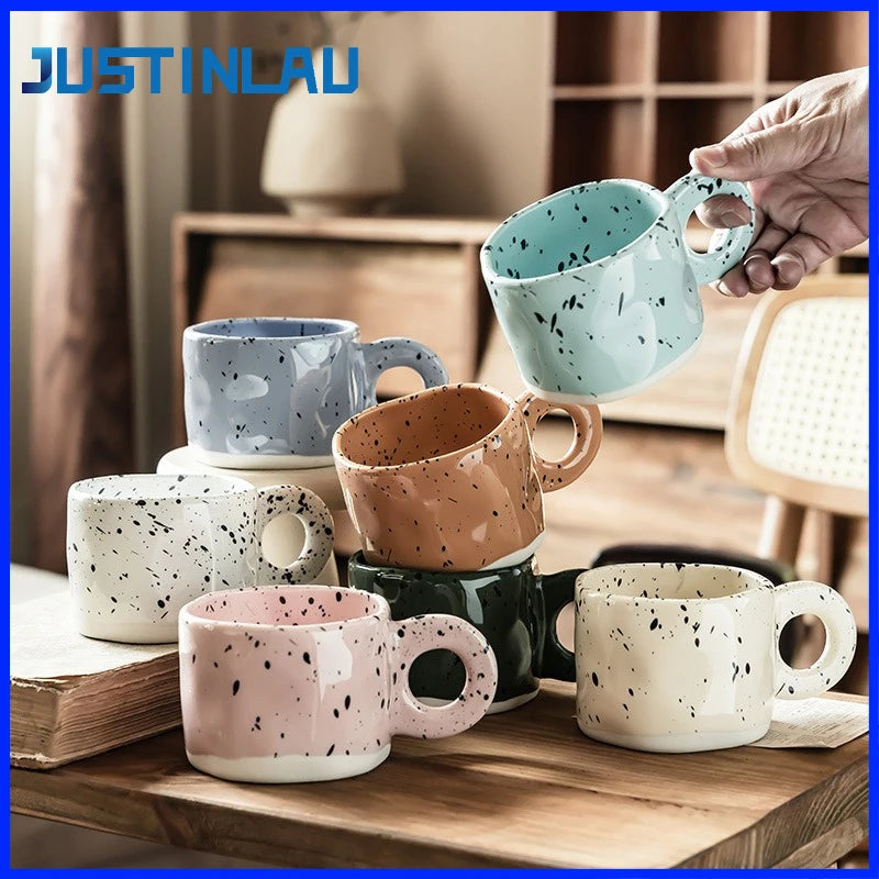 Mug céramique motif encre éclaboussée style minimaliste 280ml - vue 2 sur 7