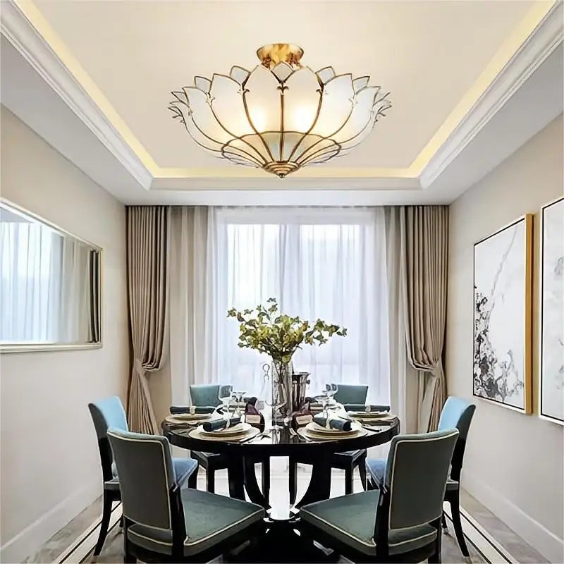 plafonnier led en cuivre design européen pour intérieur élégant - vue 7 sur 25