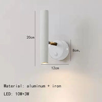 Applique murale led rotative moderne pour lecture et relaxation