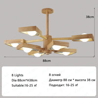 lustre suspendu en bois d'éclairage d'arbre nordique pour décoration