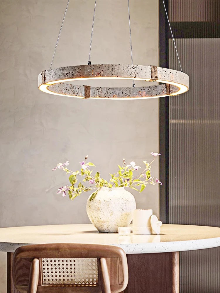 lustre tendance décoration intérieure en pierre moderne - vue 2 sur 10