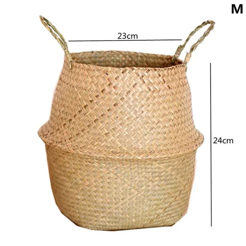 panier en paille pour plantes d'intérieur et d'extérieur - vue 26 sur 28
