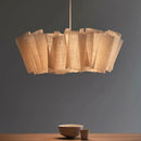 suspension plissée en lin vintage abat-jour fait main style wabi sabi