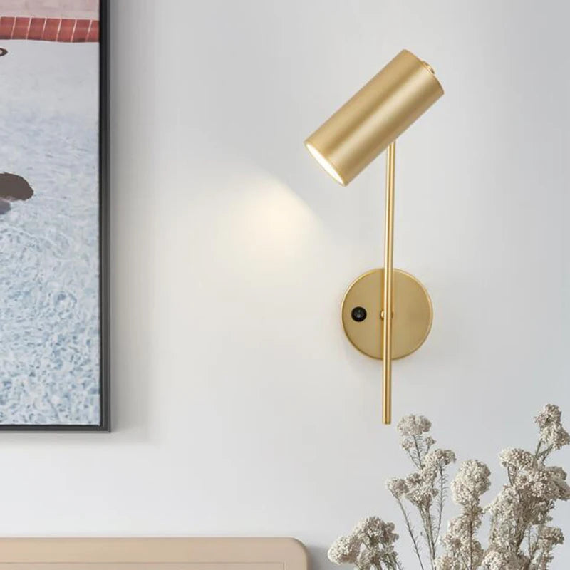 Applique murale à spot rotative dorée ou noire - vue 5 sur 10