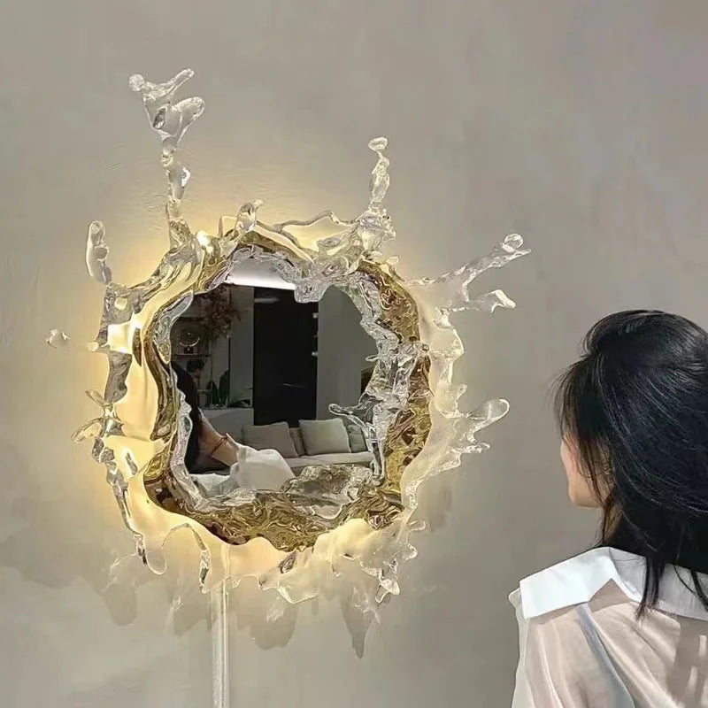 miroir goutte eau vaporisateur éclairage ambiance - vue 4 sur 12