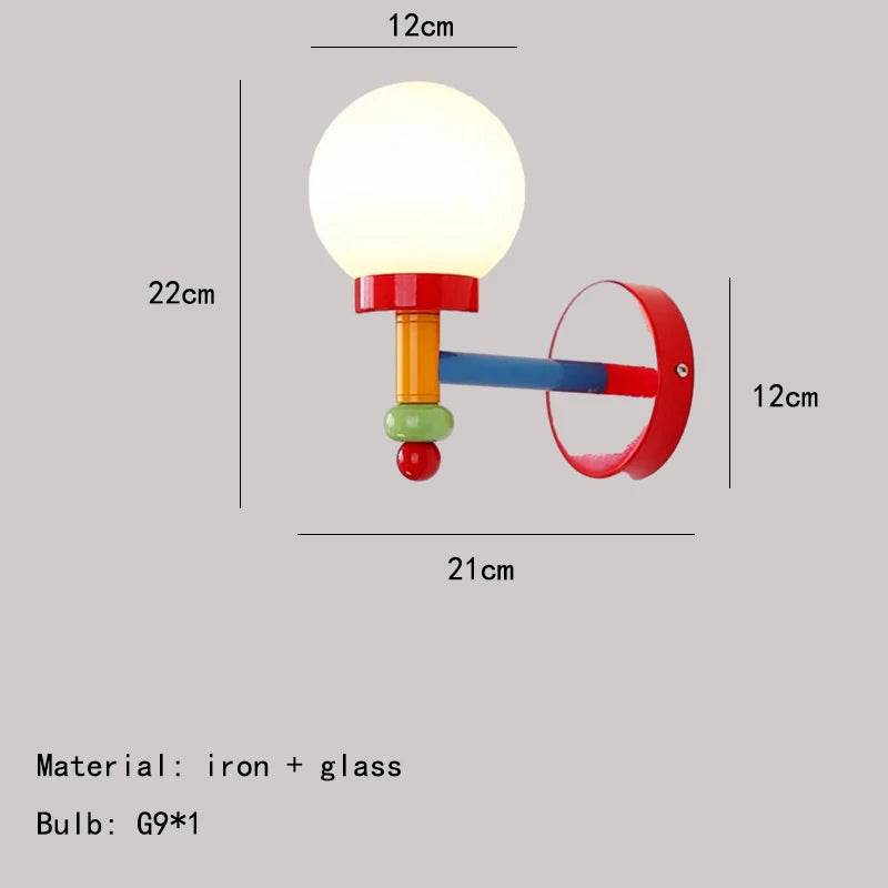 colorful glass suspension for a trendy decoration