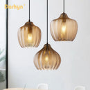 lampe led suspendue en verre design moderne pour intérieur