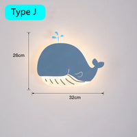applique murale led nuage de ballons à air chaud pour enfants