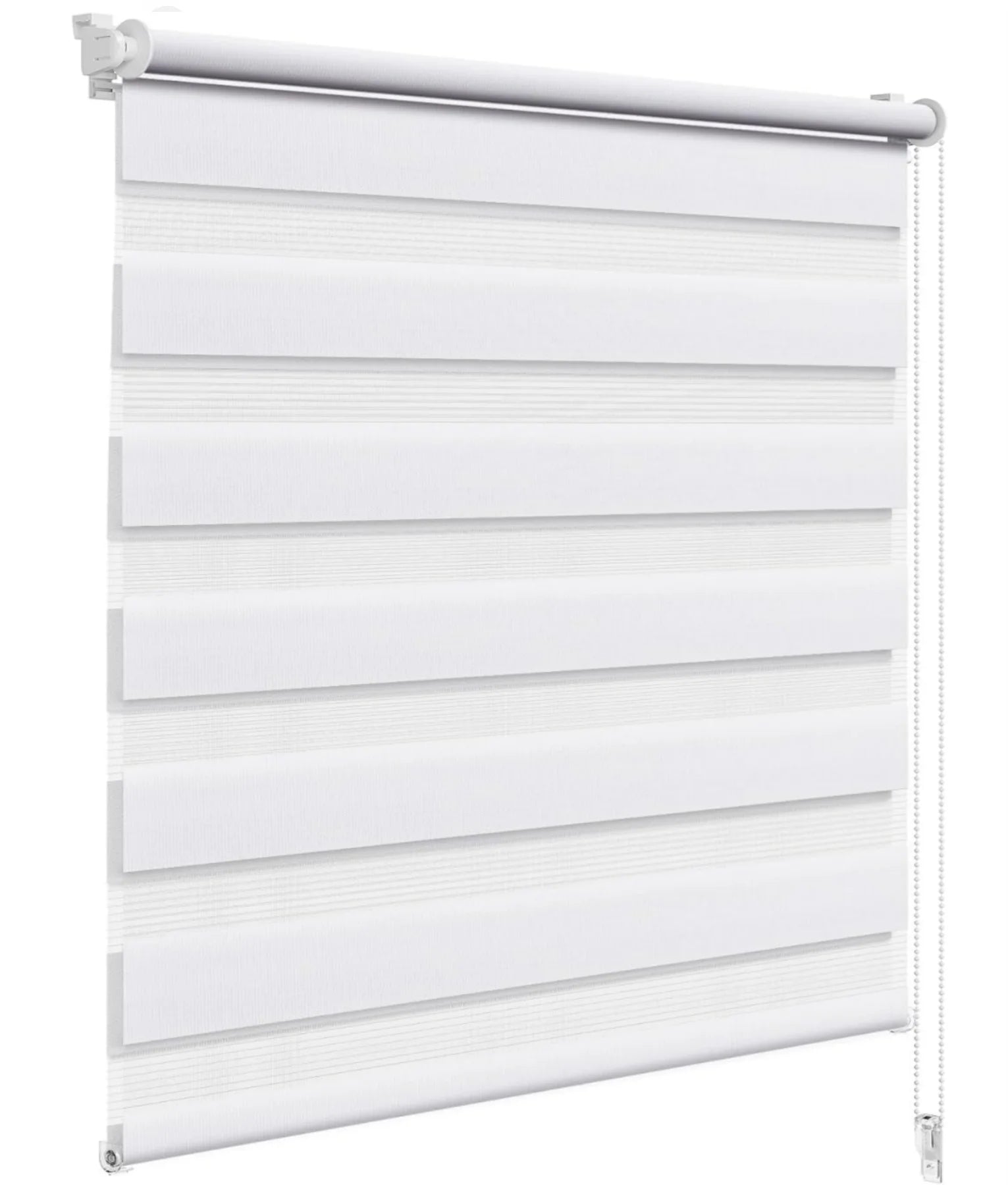 Store enrouleur double couche occultant style zebra moderne - vue 3 sur 9
