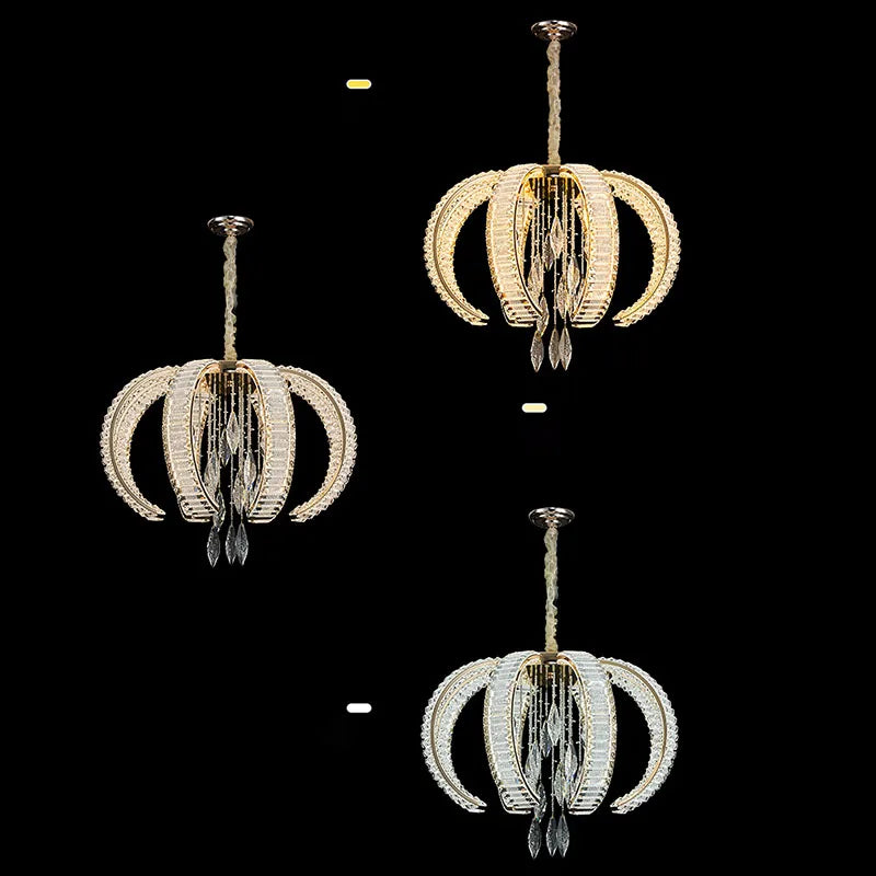 lustre de luxe en cristal pour villas haut de gamme personnalisé - vue 5 sur 9