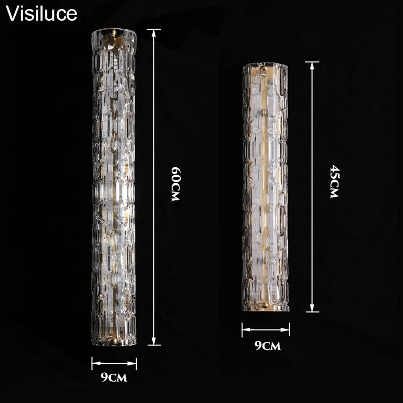 applique murale led en verre style italien moderne luxe - vue 4 sur 8