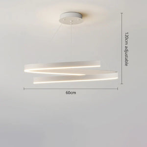 Modern single ring gold iron chandelier with indoor LED lighting