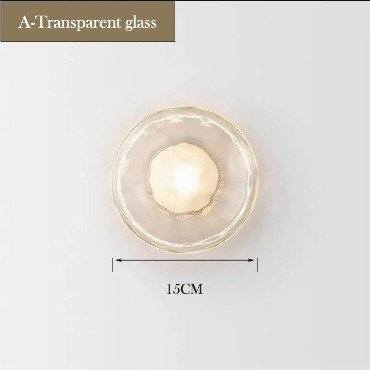 Modern minimalist glass LED wall light for interior decoration - vue 10 sur 17