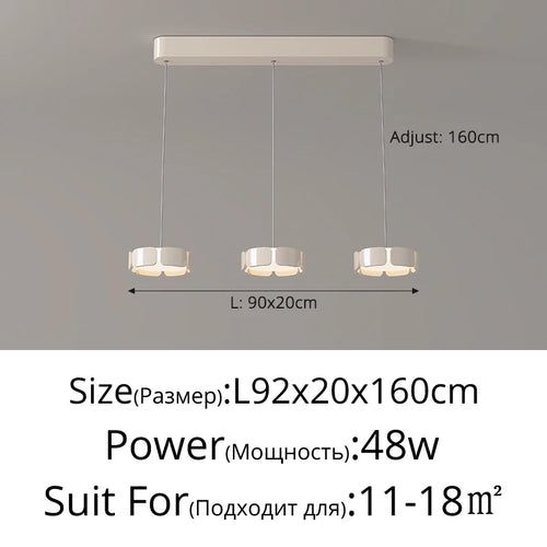 Italian minimalist style adjustable LED chandelier for modern decor - vue 13 sur 14