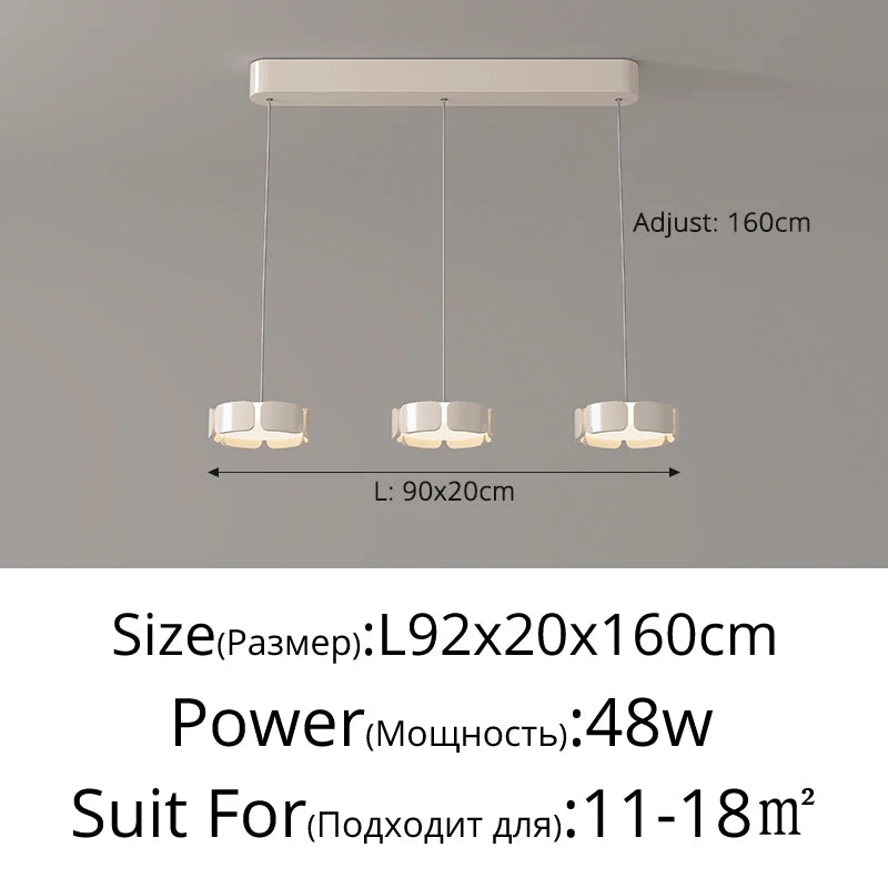 Italian minimalist style adjustable LED chandelier for modern decor - vue 13 sur 14