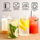 Verre transparent forme allongee style moderne pour boissons