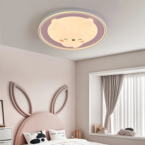 plafonnier lapin dessin animé pour décoration chambre enfants - vue 2 sur 9