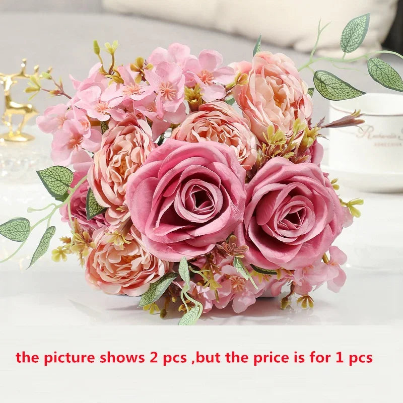 bouquet de fleurs artificielles pour décoration intérieure élégante - vue 9 sur 12