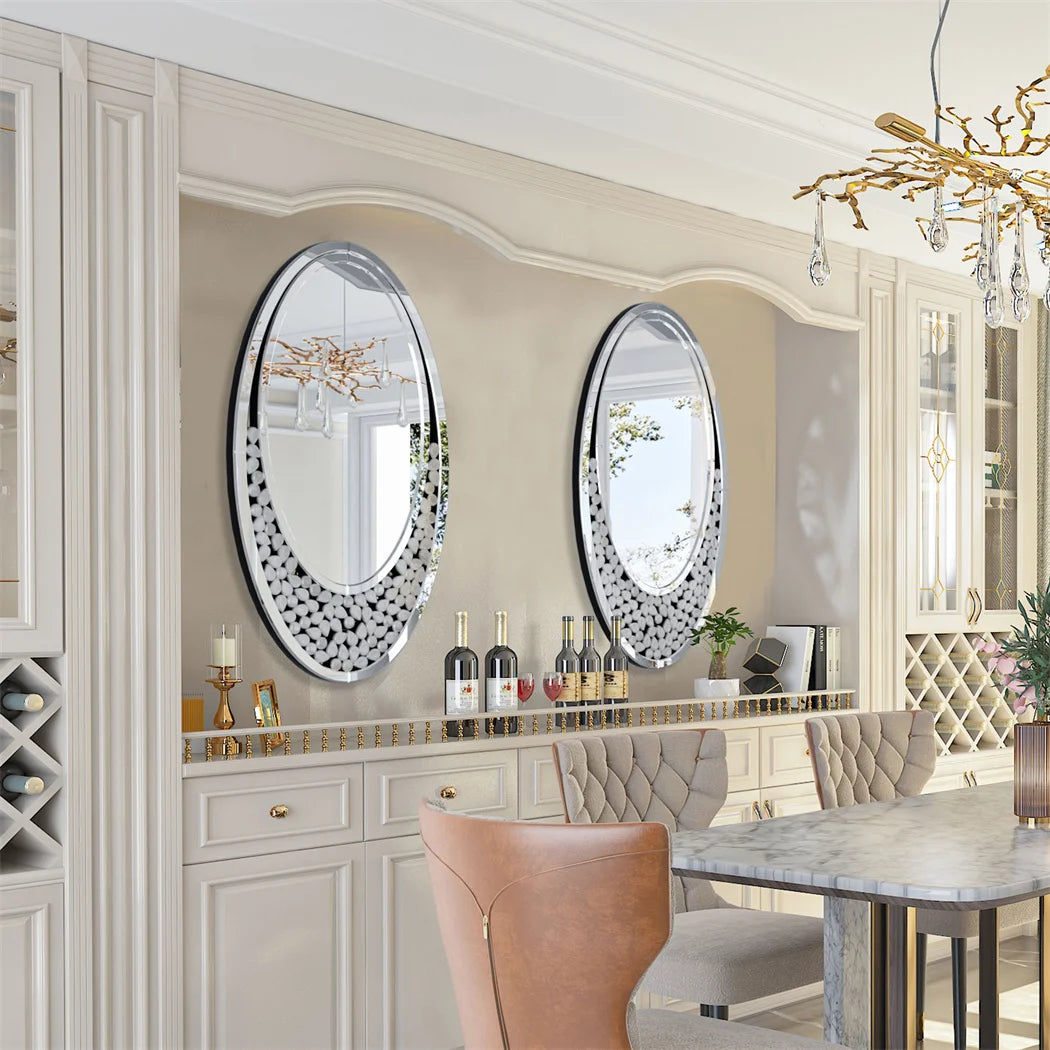 miroir décoratif ovale en forme de larme pour intérieur - vue 4 sur 6