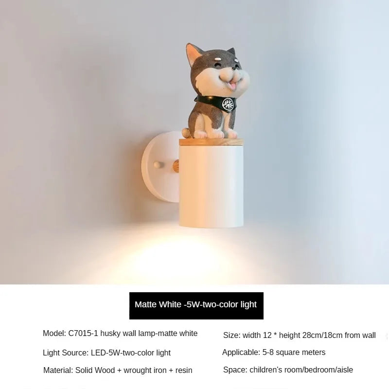 Minimalist decorative cat-shaped LED wall light - vue 12 sur 12