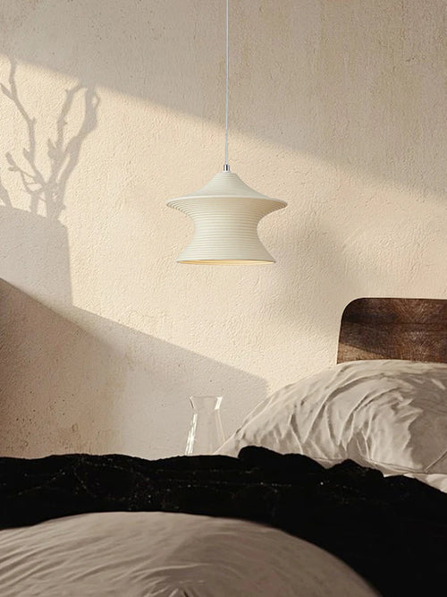 suspension moderne design nordique en résine LED pour ambiance chaleureuse - vue 6 sur 8
