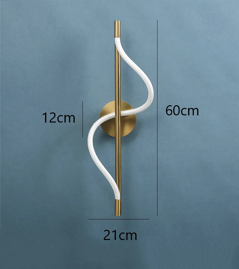 Minimalist acrylic wall light with nordic artistic lines