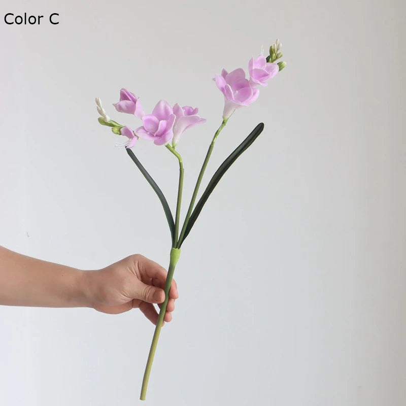 fleurs artificielles orchidées bouquet de mariage décoration élégante - vue 7 sur 9