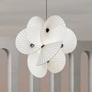 Minimalist fabric LED pendant light for bar and shop