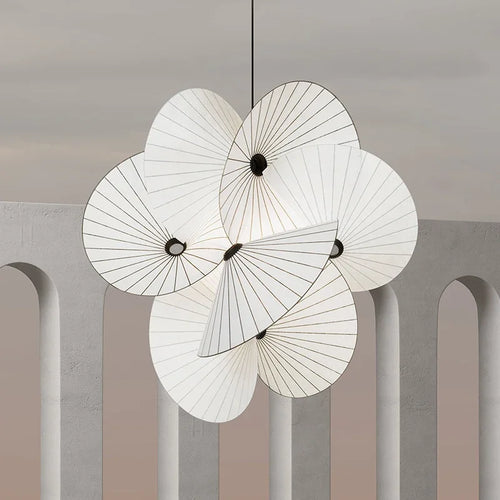 Minimalist fabric LED pendant light for bar and shop - vue 2 sur 6