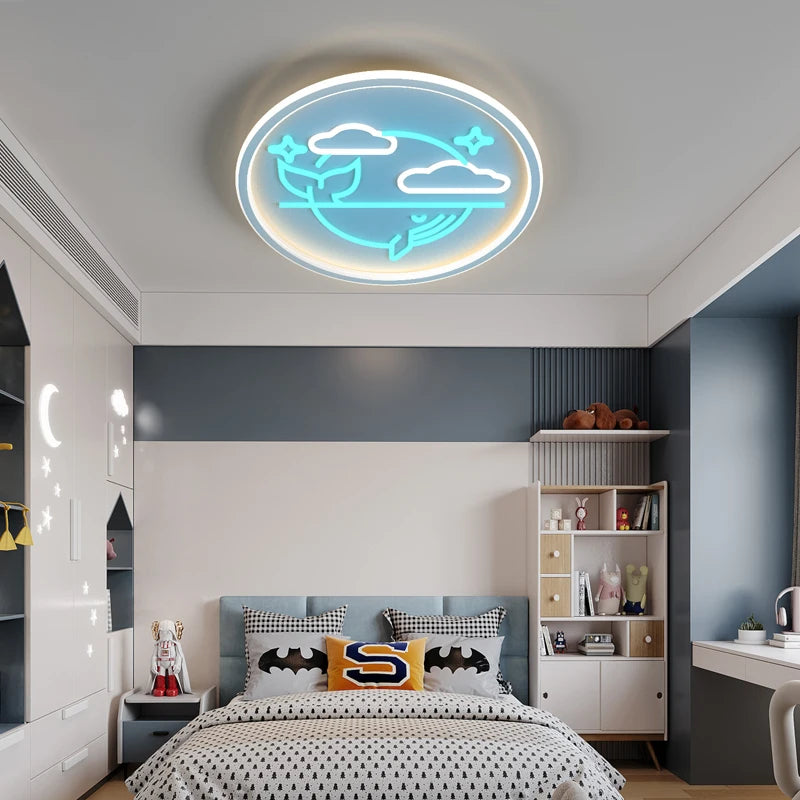 plafonnier rond led pour un éclairage intérieur moderne et élégant - vue 4 sur 9