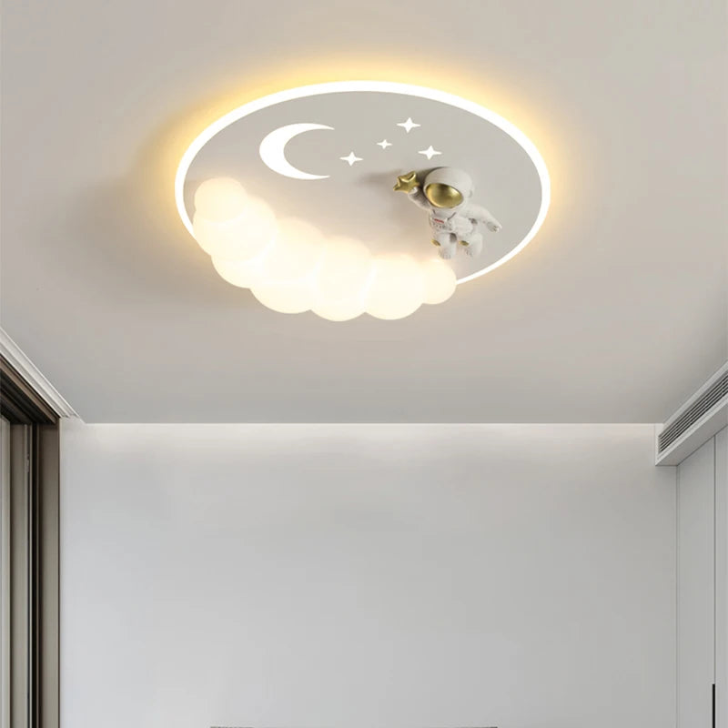 lustre led moderne avec télécommande pour décoration intérieure