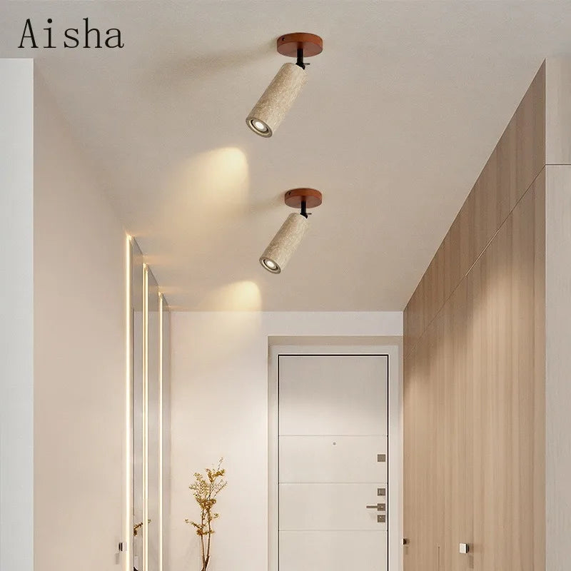Stone wall light for modern minimalist decor - vue 4 sur 8