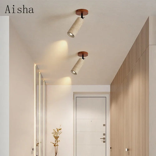Stone wall light for minimalist interior decoration - vue 5 sur 8