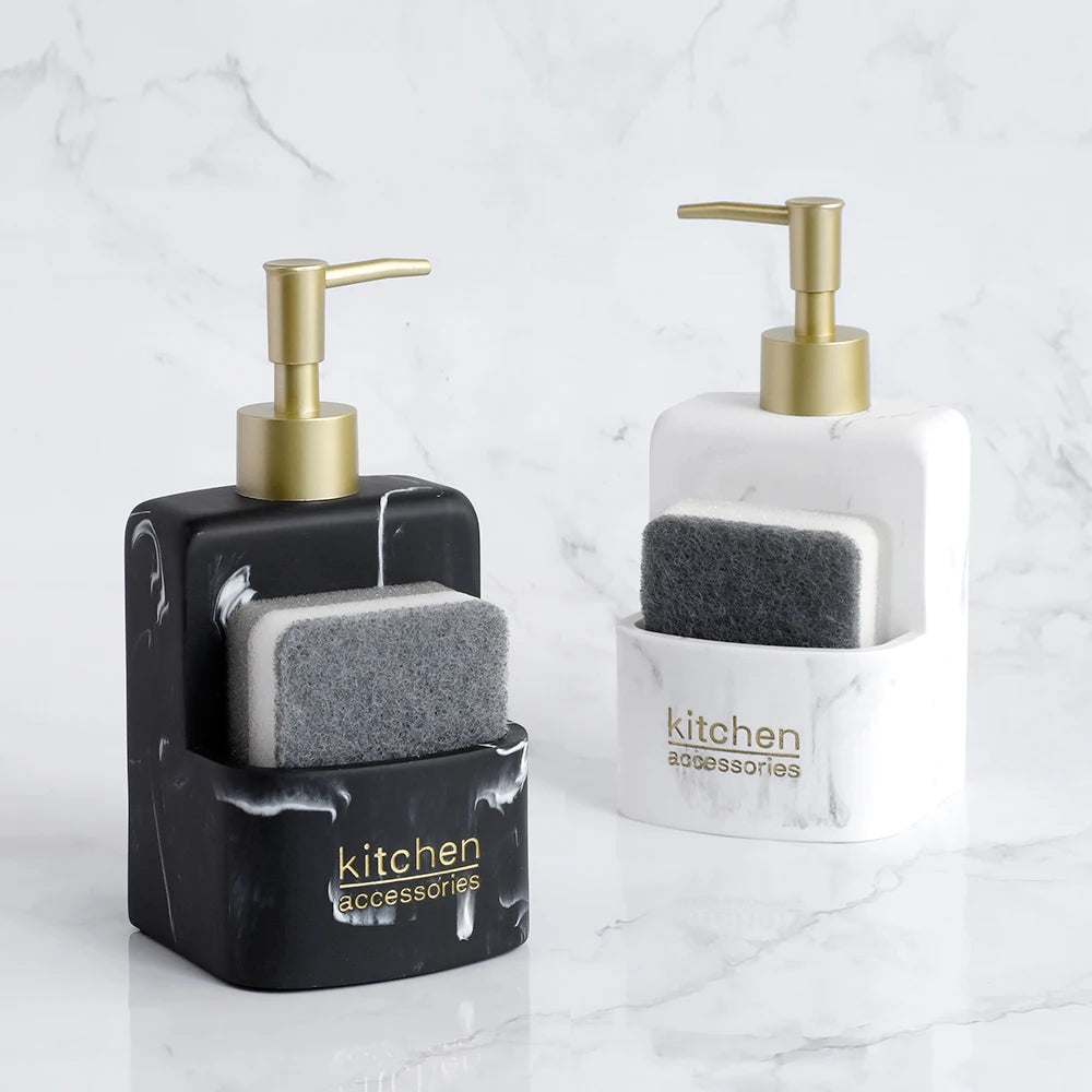 distributeur de savon liquide avec rangement pour accessoires de cuisine - vue 2 sur 14