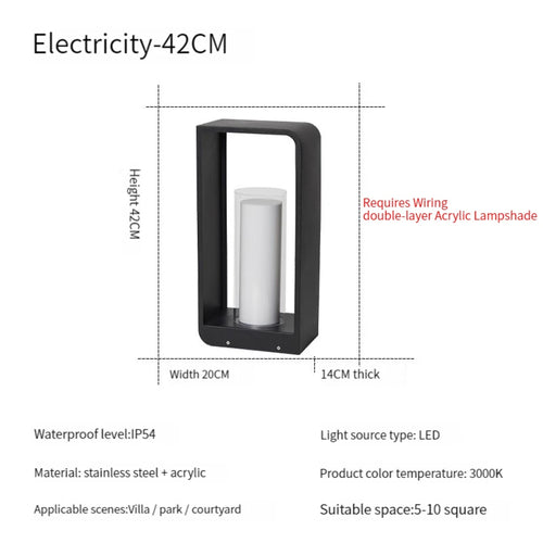 Lampe de jardin moderne solaire LED clôture lumière IP54 extérieur étanche ambiance éclairage pelouse lumières Villa cour décor lampadaires - vue 14 sur 21
