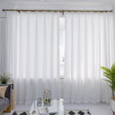 Rideau tulle transparent motifs floraux géométriques style luxe