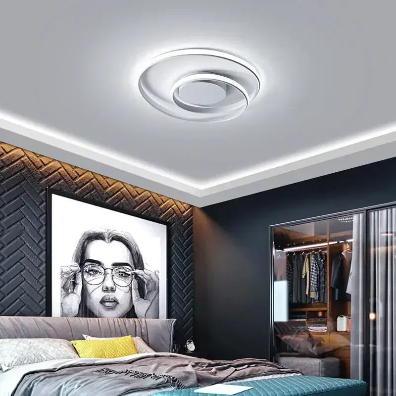 plafonnier moderne en aluminium led créatif nordique - vue 4 sur 12