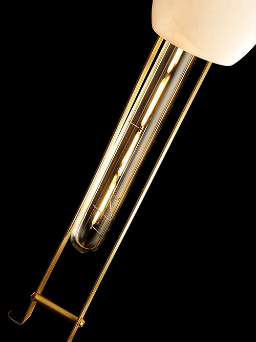 Modern marble and copper chandelier minimalist style for interior decoration - vue 6 sur 8