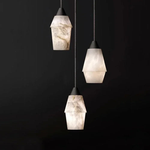 lustre moderne en marbre pour décoration intérieure élégante - vue 7 sur 9
