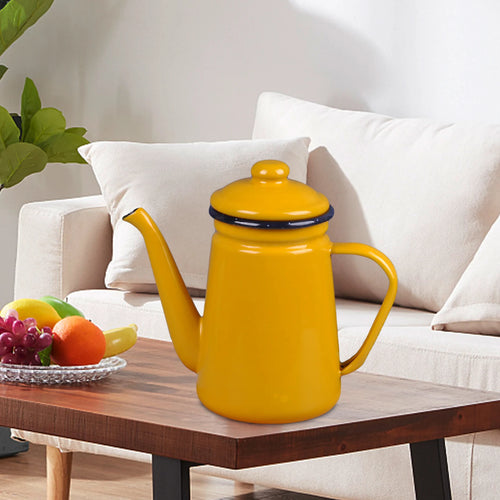 Cafetiere emaillee vintage avec poignee resistante 11l