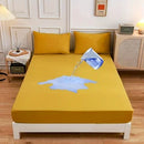 Kuup Safe Waterproof Mattress Protector, Soft Comfortable Breathable Solid Color Bedding Mattress Cover Fitted, No Pillowcases