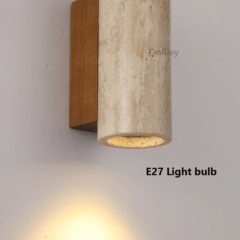 applique murale led en pierre naturelle décoration nordique - vue 7 sur 8